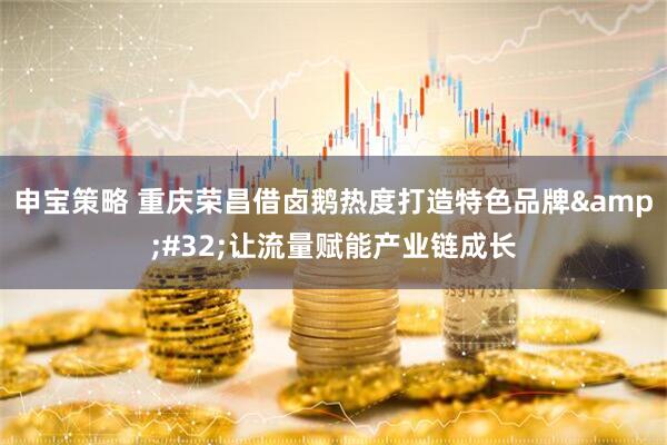 申宝策略 重庆荣昌借卤鹅热度打造特色品牌&#32;让流量赋能产业链成长