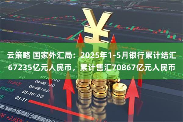 云策略 国家外汇局：2025年1-5月银行累计结汇67235亿元人民币，累计售汇70867亿元人民币