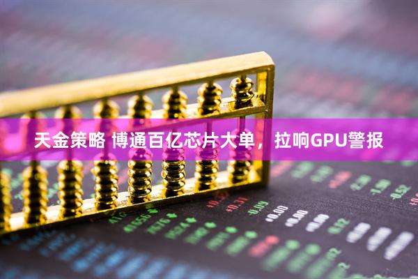 天金策略 博通百亿芯片大单，拉响GPU警报